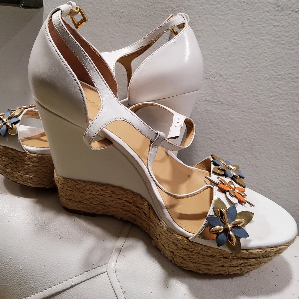 MICHAEL Michael Kors Heidi Wedge Espadrilles Size 6,5 - Picture 11 of 12